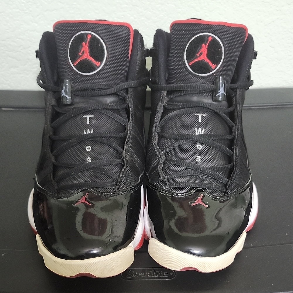Black and Red High-Top Sneakers (Jordan)